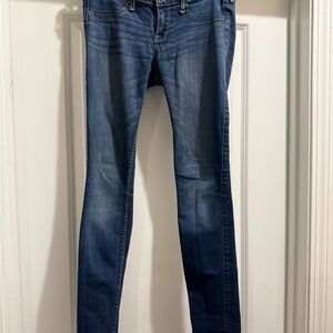 Hollister Women's Skinny Jeans in Deep Blue